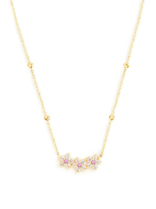 Met kristallen verfraaide ketting – mode-sieraden – constructie van verguld messing – individuele winkeleenheid