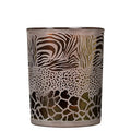 Theelichthouder safari mix bruin medium 12cm*