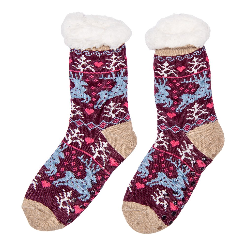 Kerstsokken set van 12 one size Meerkleurig Synthetisch Hert