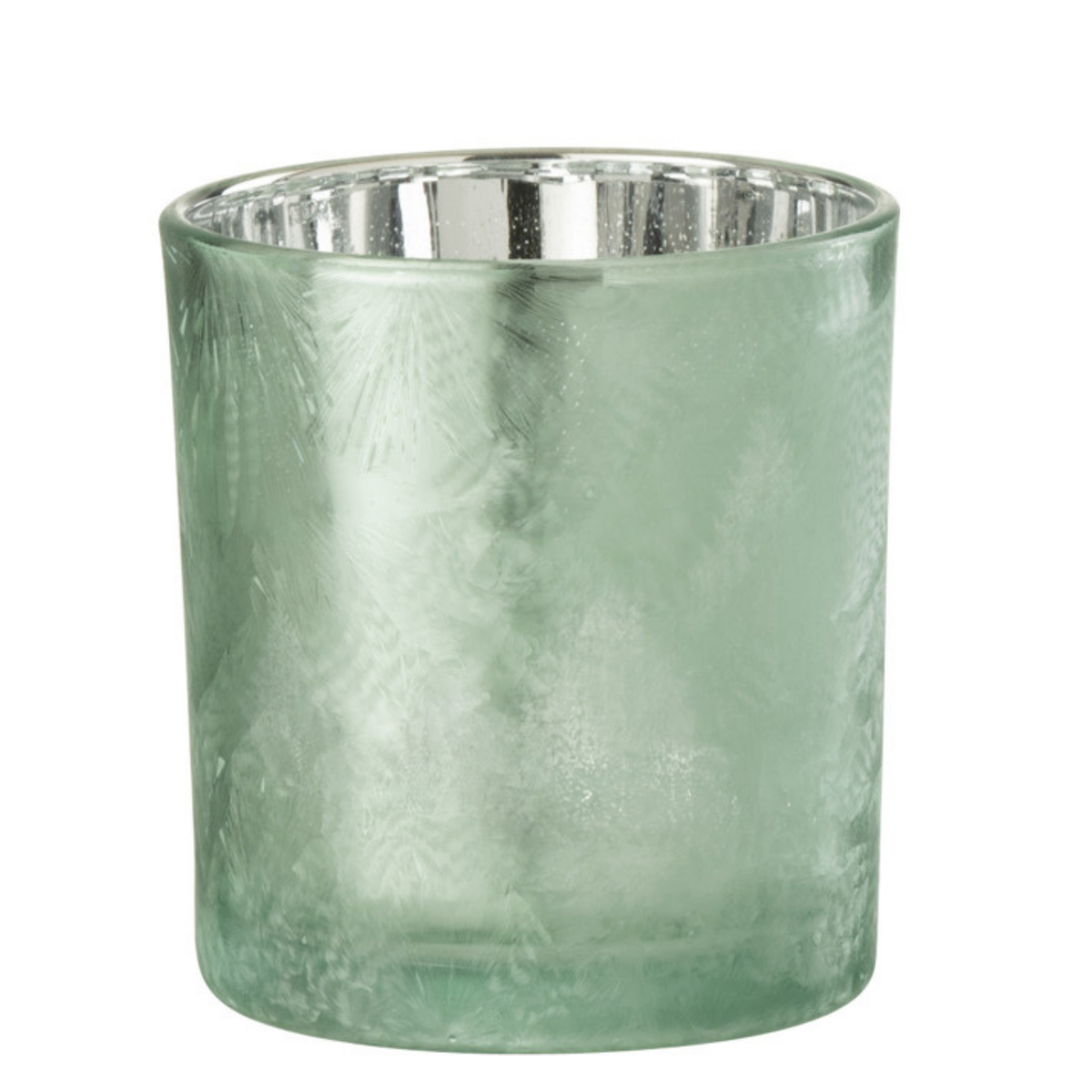 J-Line theelichthouder Boom - glas - groen/zilver