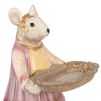 Decoratie Beeld Muis 17x15x26 cm Beige Kunststof
