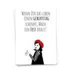 Als het leven je een verjaardag geeft, maak er dan een feestje van - ansichtkaart 10 set