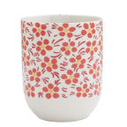 Mok 100 ml Rood Porselein Bloemen Theemok