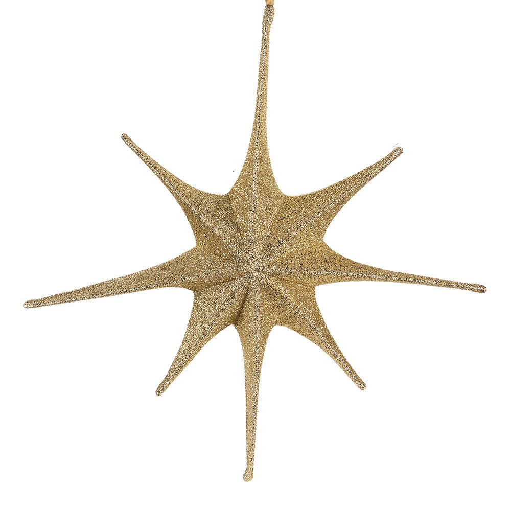 Kersthanger Ster 70x10x70 cm Goudkleurig Papier Decoratie Hanger