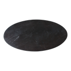 Ovale marmeren salontafel - zwart - 120x60x38 cm