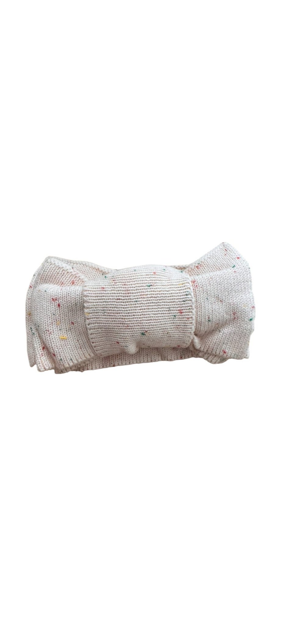 Gebreide babyhaarband – Beige