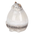 Decoratie Beeld Kat 14x13x18 cm Grijs Keramiek