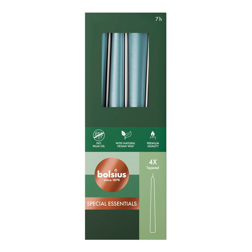 Gotische kaars 245/24 doos 4 Metallic Blauw