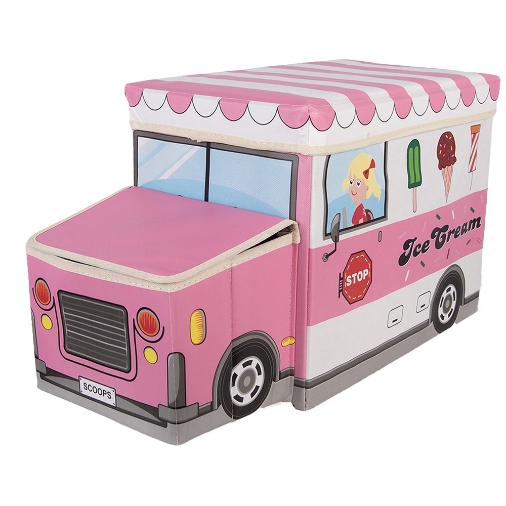 Opbergdoos Auto 55x32x28 cm Roze Kunststof
