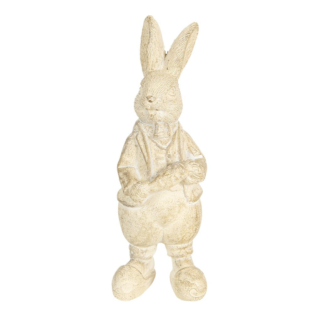 Beeld Konijn 13 cm Wit Kunststof