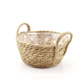 Rieten mand met jute handvat 10x21/14,5cm