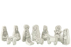 J-Line Kerststal 11Delig Dolomite Wit/Zwart Large