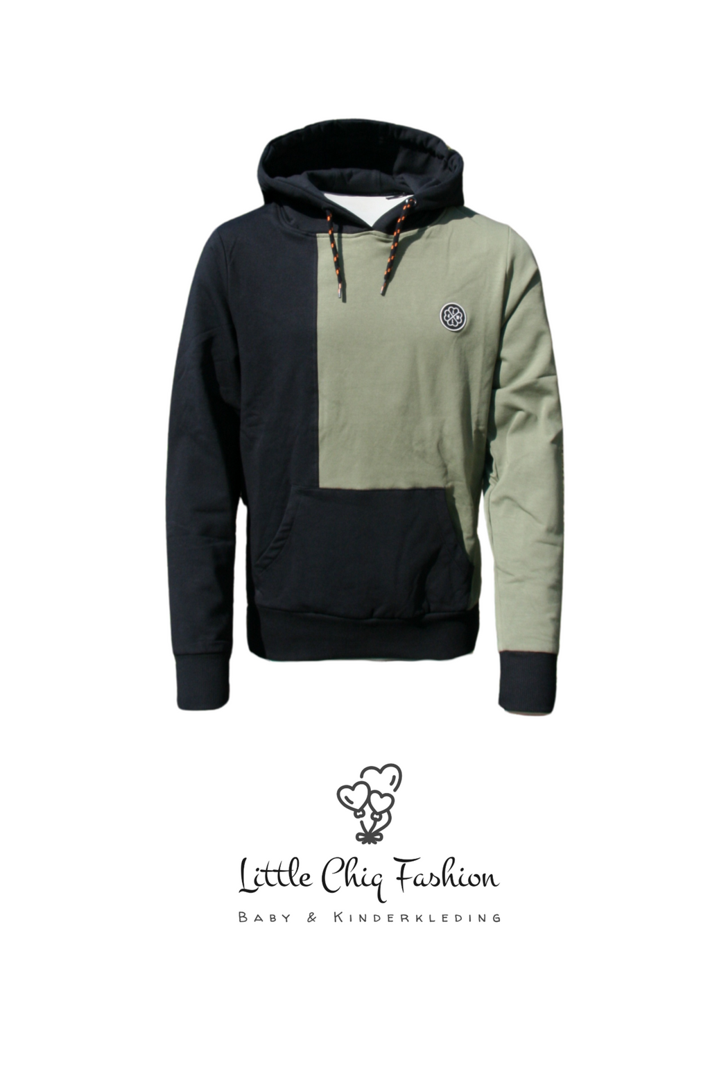LewyLou NO4 Hoodie zwart met groen
