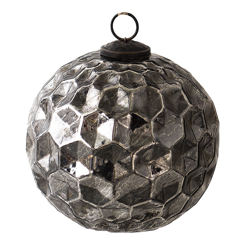 Kerstbal Ø 15 cm Zwart Glas Kerstdecoratie