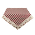 Tafelkleed 100x100 cm Rood Beige Katoen Ruit Hert Tafellaken