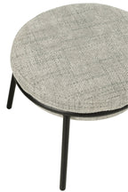J-Line loungestoel + poef - ijzer - grijs/zwart