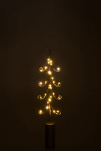 J-Line decoratie Boom - ijzer - goud - M - LED lichtjes