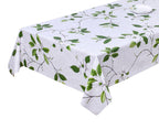 Bladeren in reliëf - Wit/groen 137 xm x 20 mtr
