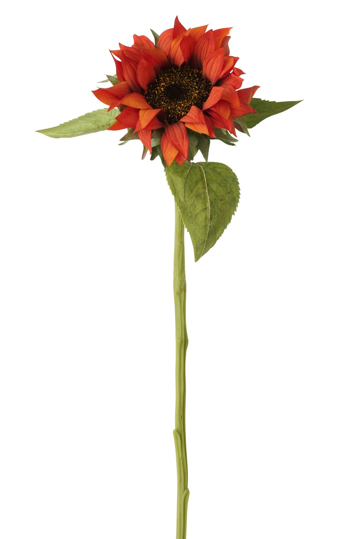 J-Line zonnebloem Echt Gevoel - kunststof - terracotta