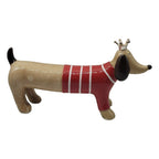 Decoratie Beeld Hond 24x6x13 cm Bruin Keramiek