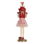 Decoratie Beeld Vrouw 10x10x36 cm Roze Kunststof