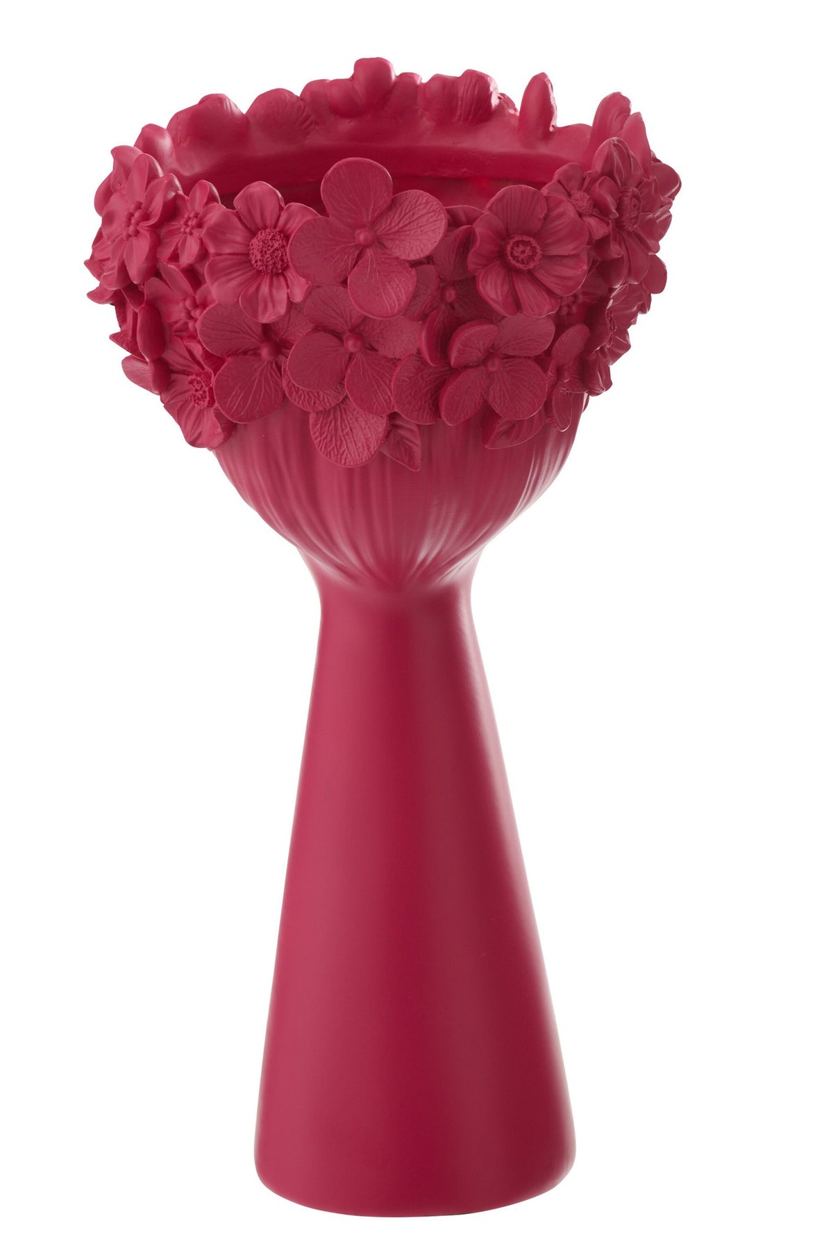 J-Line bloempot Hoofd - polyresin - fuchsia - L