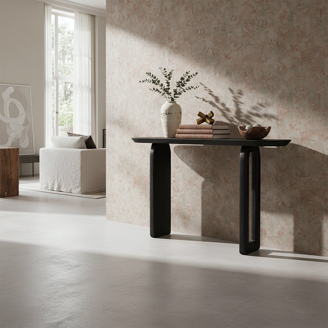 Bullnose consoletafel zwart