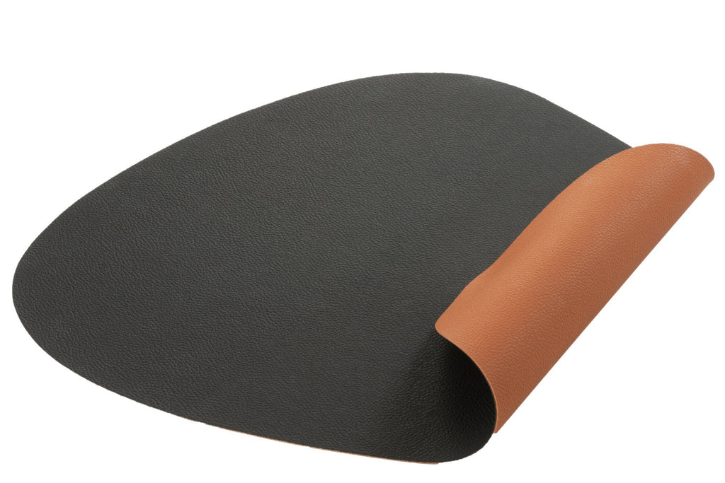 J-Line Steen placemat - kunststof - zwart