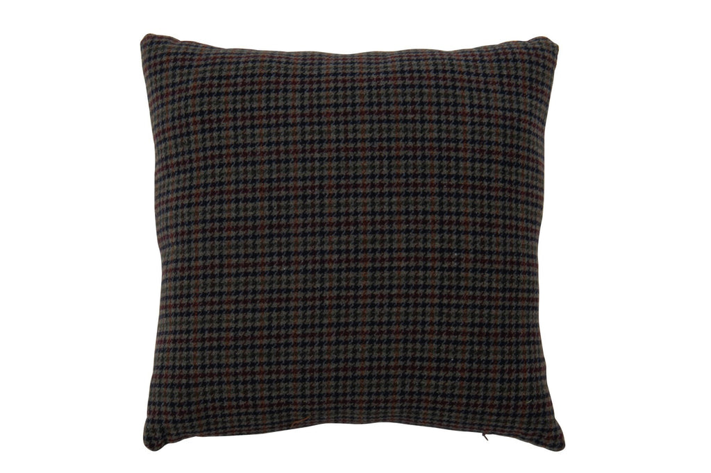 J-Line Kussen met ruitmotief - polyester - multikleur