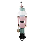 Kerstdecoratie Beeld Notenkraker 41x34x174 cm Roze Metaal
