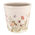 Bloempot Ø 21x19 cm Roze Beige Keramiek Bloemen Bloempot Binnen