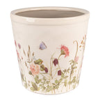 Bloempot Ø 21x19 cm Roze Beige Keramiek Bloemen Bloempot Binnen