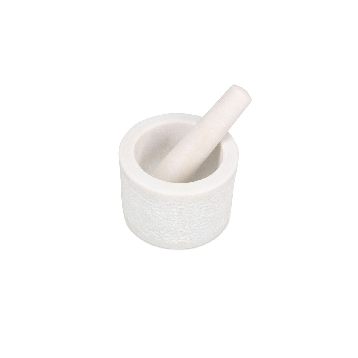Vijzel en stamper 14xH10cm wit Marbliss