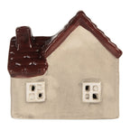 Decoratie Huis met LED LED 8x6x8 cm Beige Keramiek