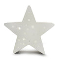 Metalen ster met glas 'babs' wit 40x40x10 cm
