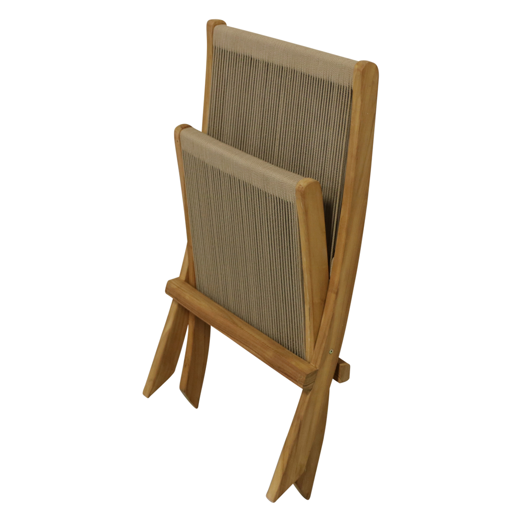 Rope opvouwbare loungestoel naturel