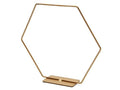 Metaal hexagon op voet 30cm goud