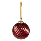 Kerstbal Ø 9 cm Rood Glas Kerstdecoratie