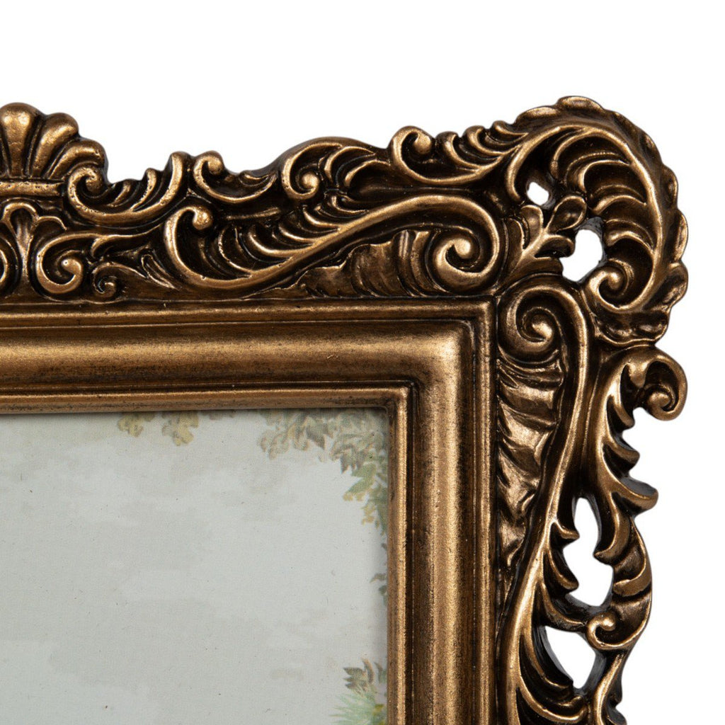 Fotolijst rechthoek elegant hars goud 17,5x1,6x22,2cm