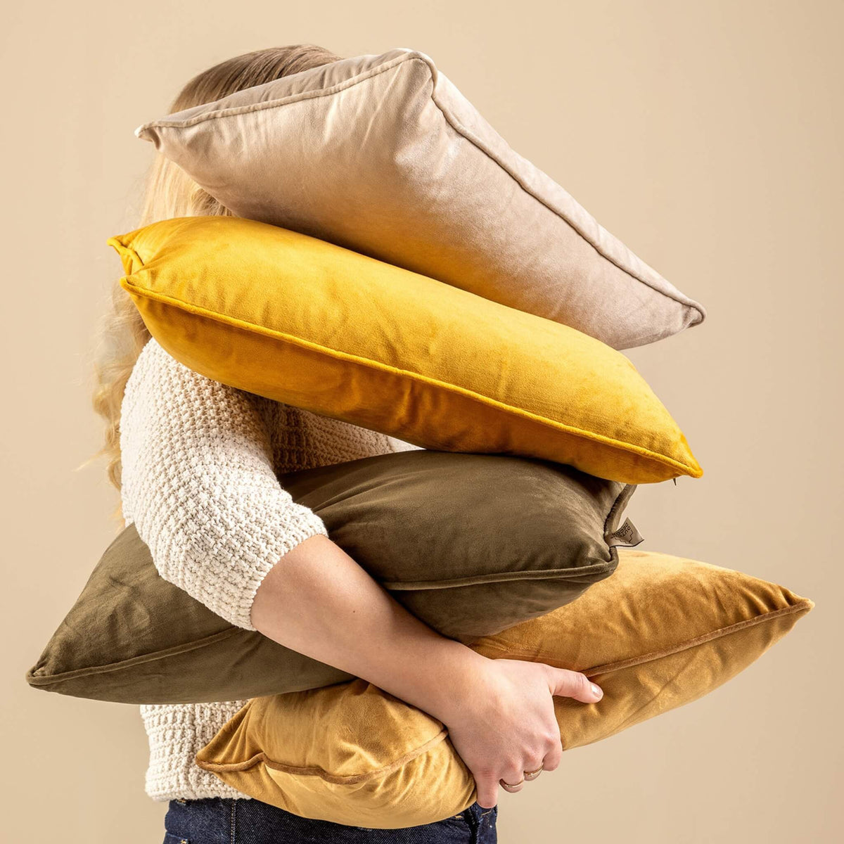 Dutch Decor Finn - Kussen 30x50 cm Puimsteen - beige
