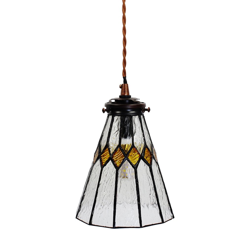 Hanglamp Tiffany Ø 15x115 cm transparant Glas Hanglamp Eettafel