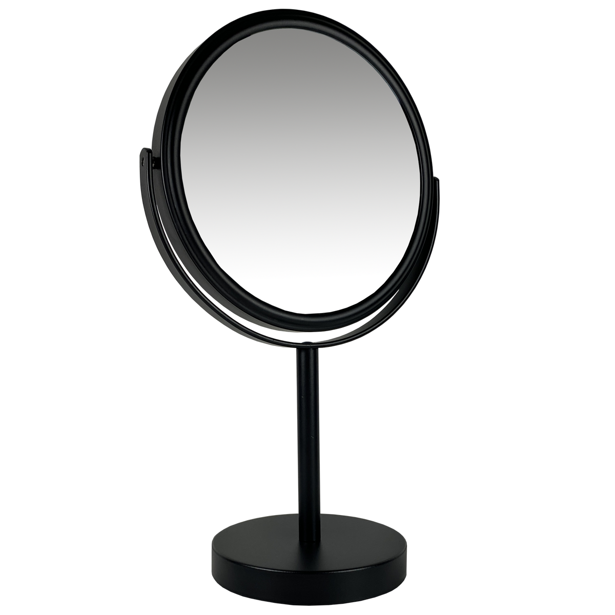 Metalen make-up spiegel zwart, 5, 7 of 10x vergroting.