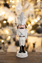 Beeld Notenkraker 18 cm Wit Kunststof Kerstdecoratie