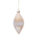 Kerstbal Ø 7x13 cm Beige Glas