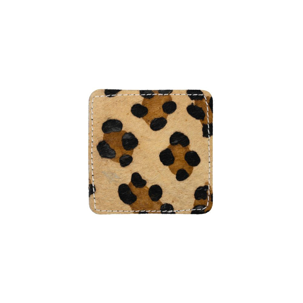 *onderzetter vierkant luipaard 9x9cm*