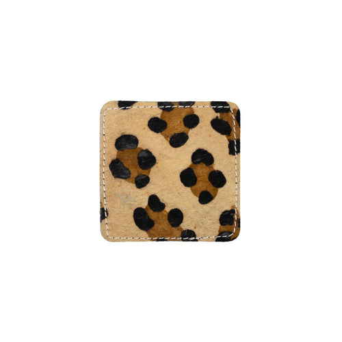 *onderzetter vierkant luipaard 9x9cm*