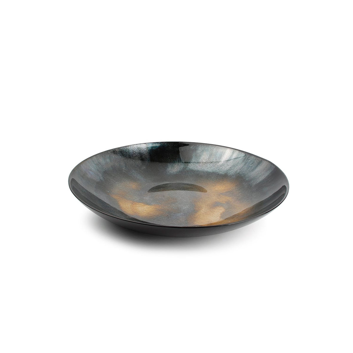 Decoratieve schaal 40xH6,5cm zwart Cosmo