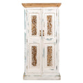 Wandkast Wit Bruin, Hout 76x38x151 cm