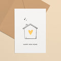 Wenskaart goudfolie | Happy new home