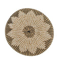 Wanddecoratie zeegras rond 30x5cm bruin/naturel